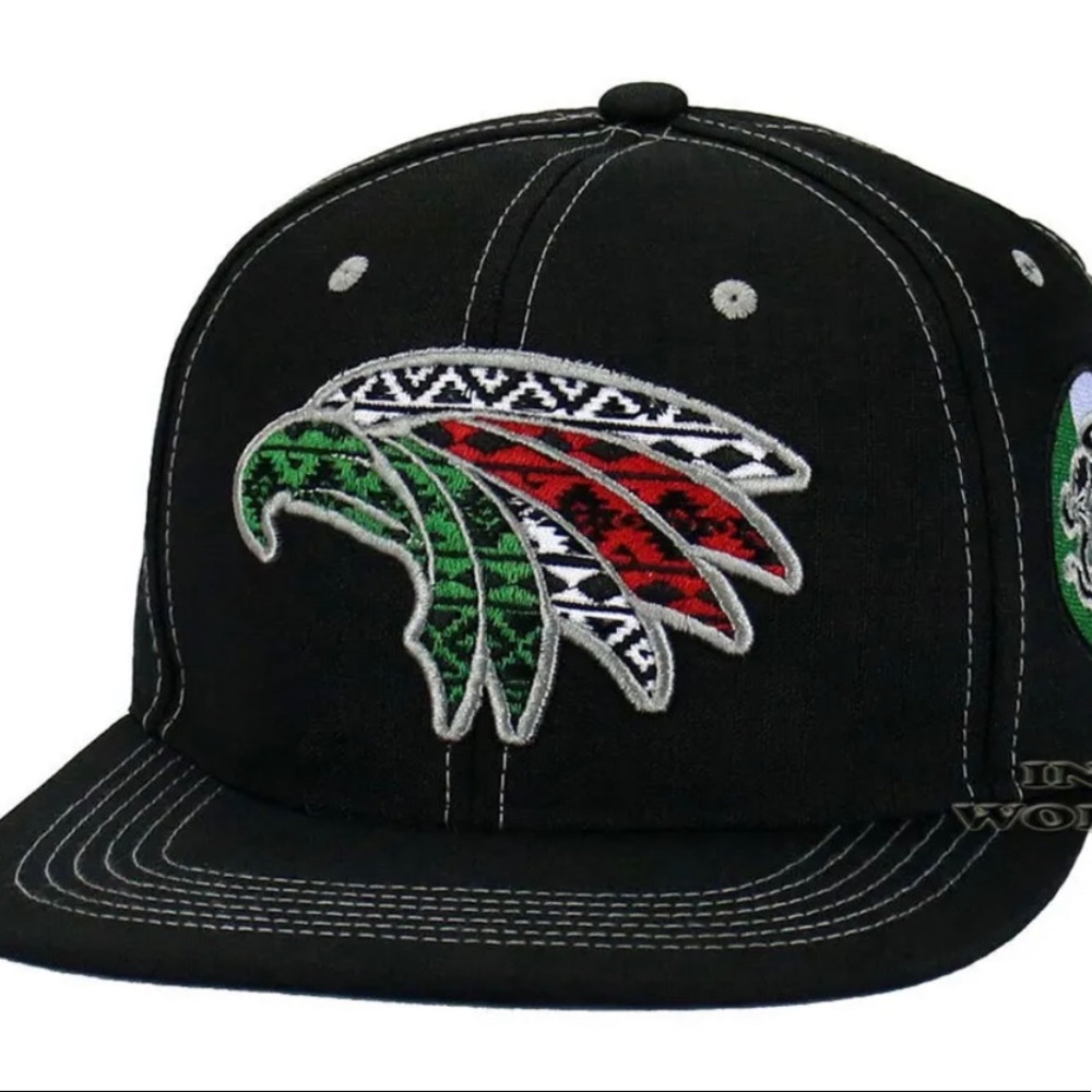 Mexican Hat Hecho En Mexico Aztec Eagle Aguila Snapback Flat Bill Baseball Cap